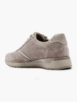 Medicus Comfort Schoenen-Taupe Leren Comfort Sneaker
