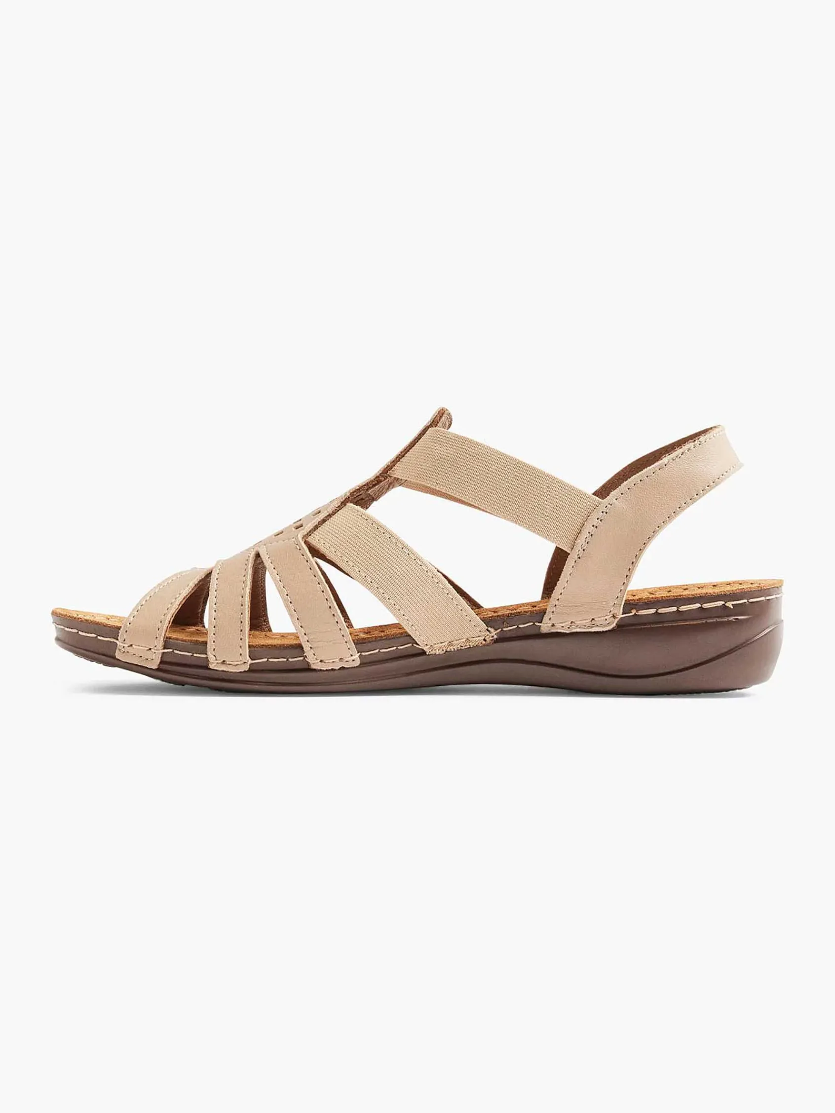 Easy Street Comfort Schoenen-Taupe Leren Sandaal