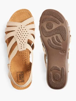 Easy Street Comfort Schoenen-Taupe Leren Sandaal