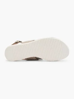 Graceland Sandalen-Taupe Sandaal Sierketting