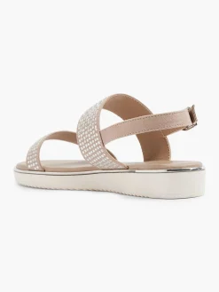 Graceland Sandalen-Taupe Sandaal Sierketting
