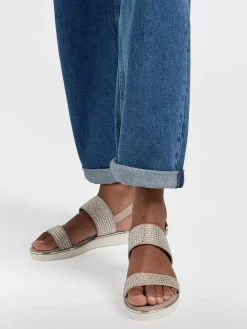 Graceland Sandalen-Taupe Sandaal Sierketting