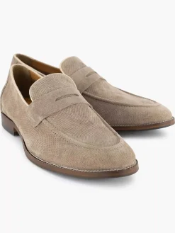 AM SHOE Instappers-Taupe Suede Instapper