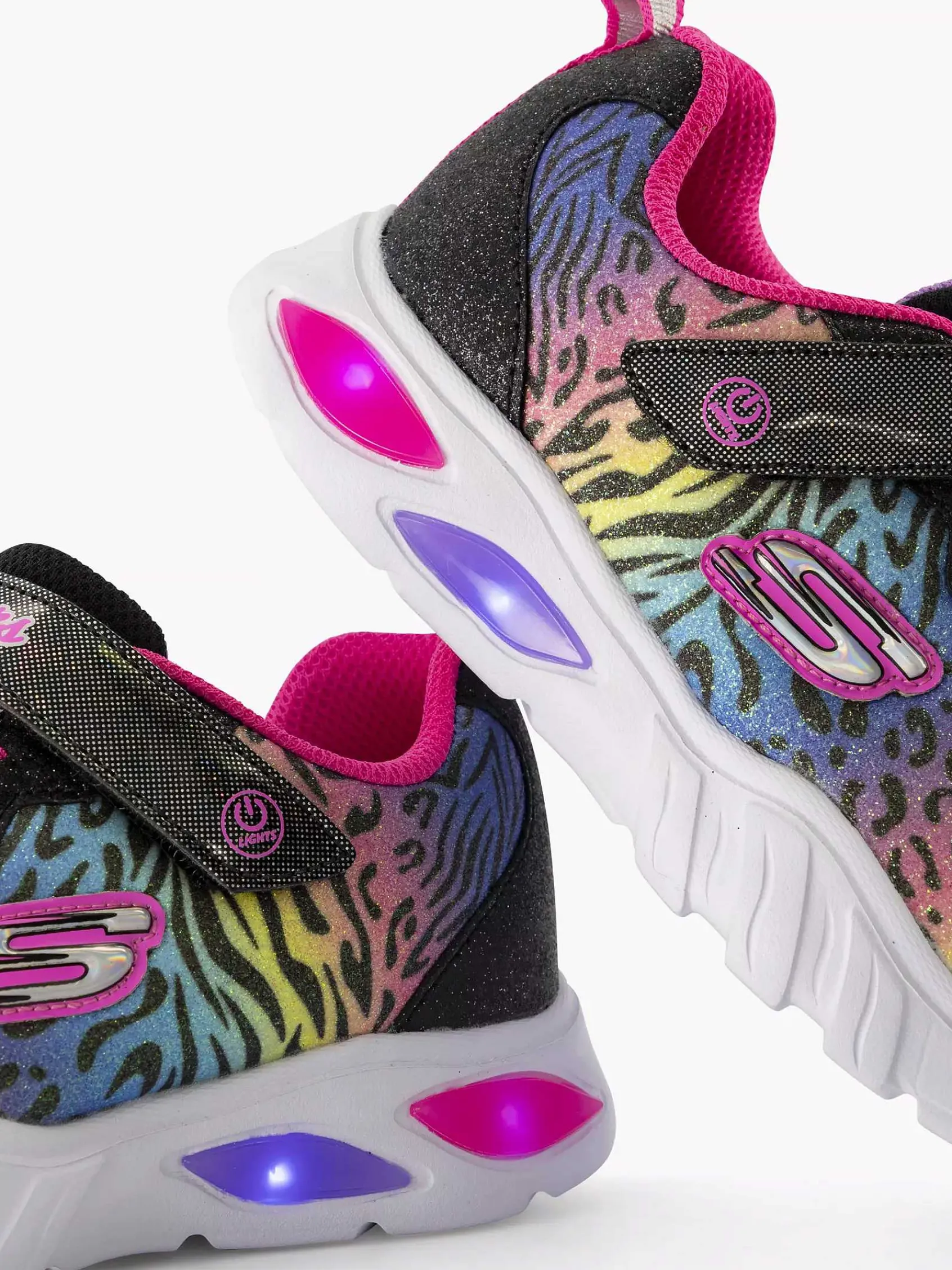 Skechers Jongensschoenen-Veelkleurige Sneaker Lichtjes