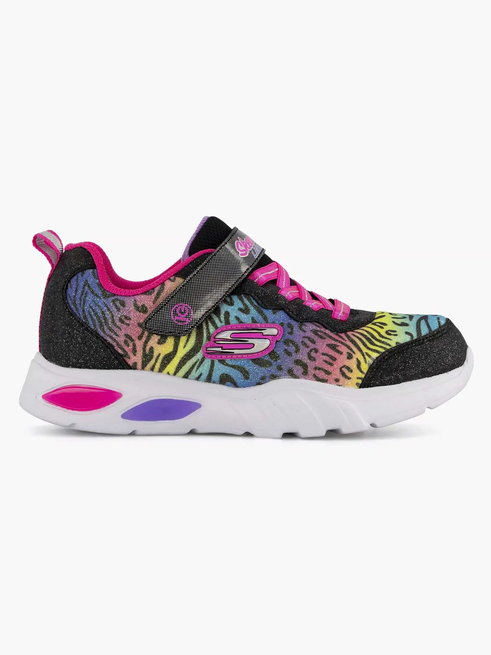 Skechers Jongensschoenen-Veelkleurige Sneaker Lichtjes