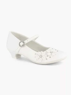 Cupcake Couture Jongensschoenen-Witte Ballerina Bloemetjes