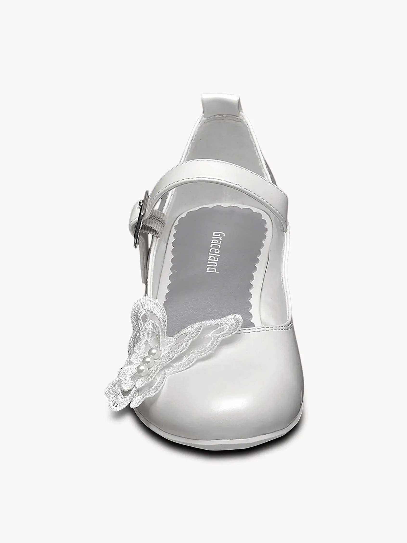 Graceland Babyschoenen-Witte Ballerina Vlinder