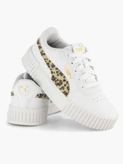 Puma Jongensschoenen-Witte Carina 2.0 Animal Update Ps