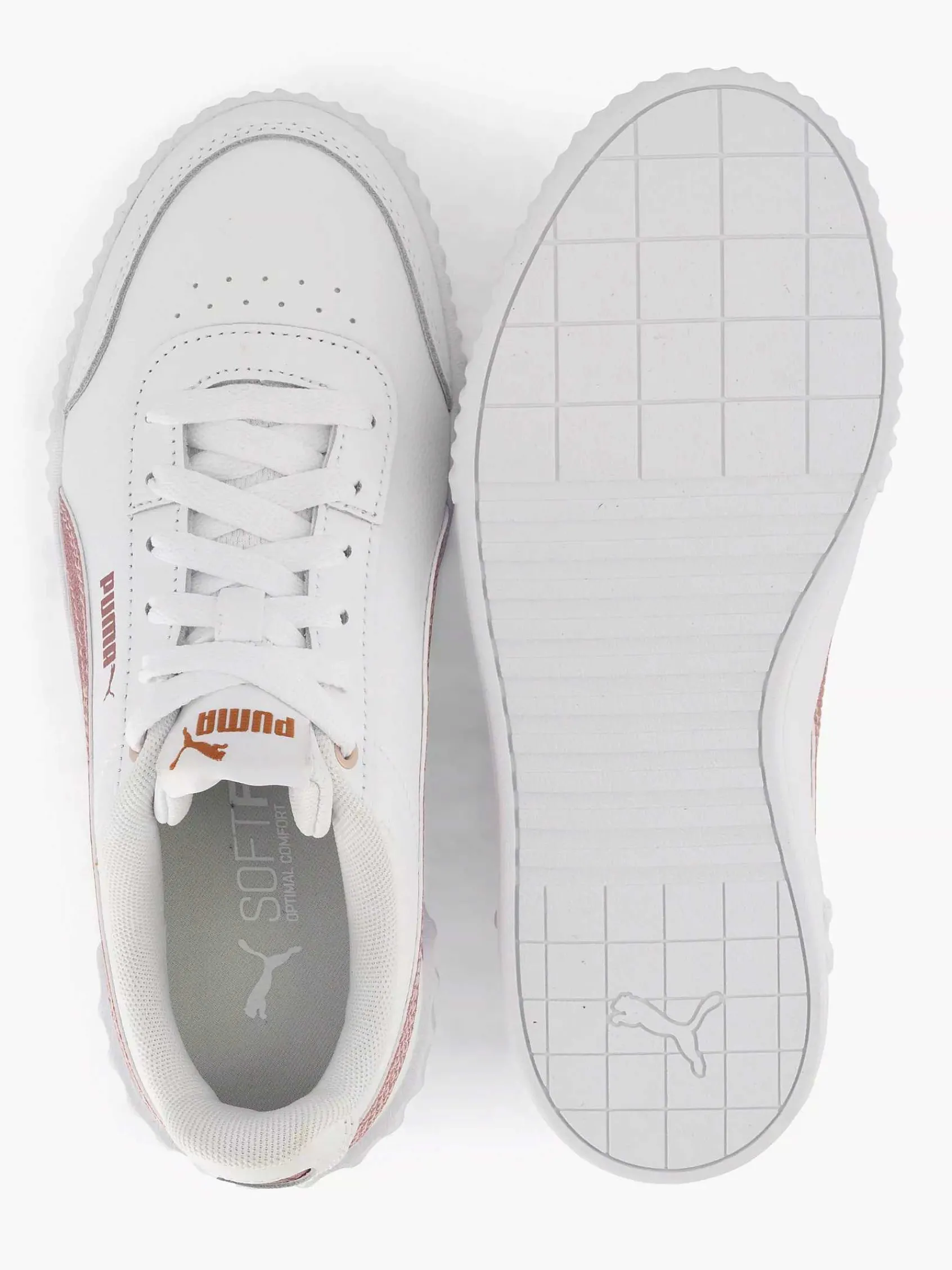 Puma Jongensschoenen-Witte Carina Lift Glitz Jr