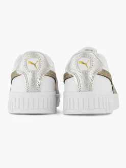 Puma Sneakers-Witte Carina 2.0 Metallic Shine