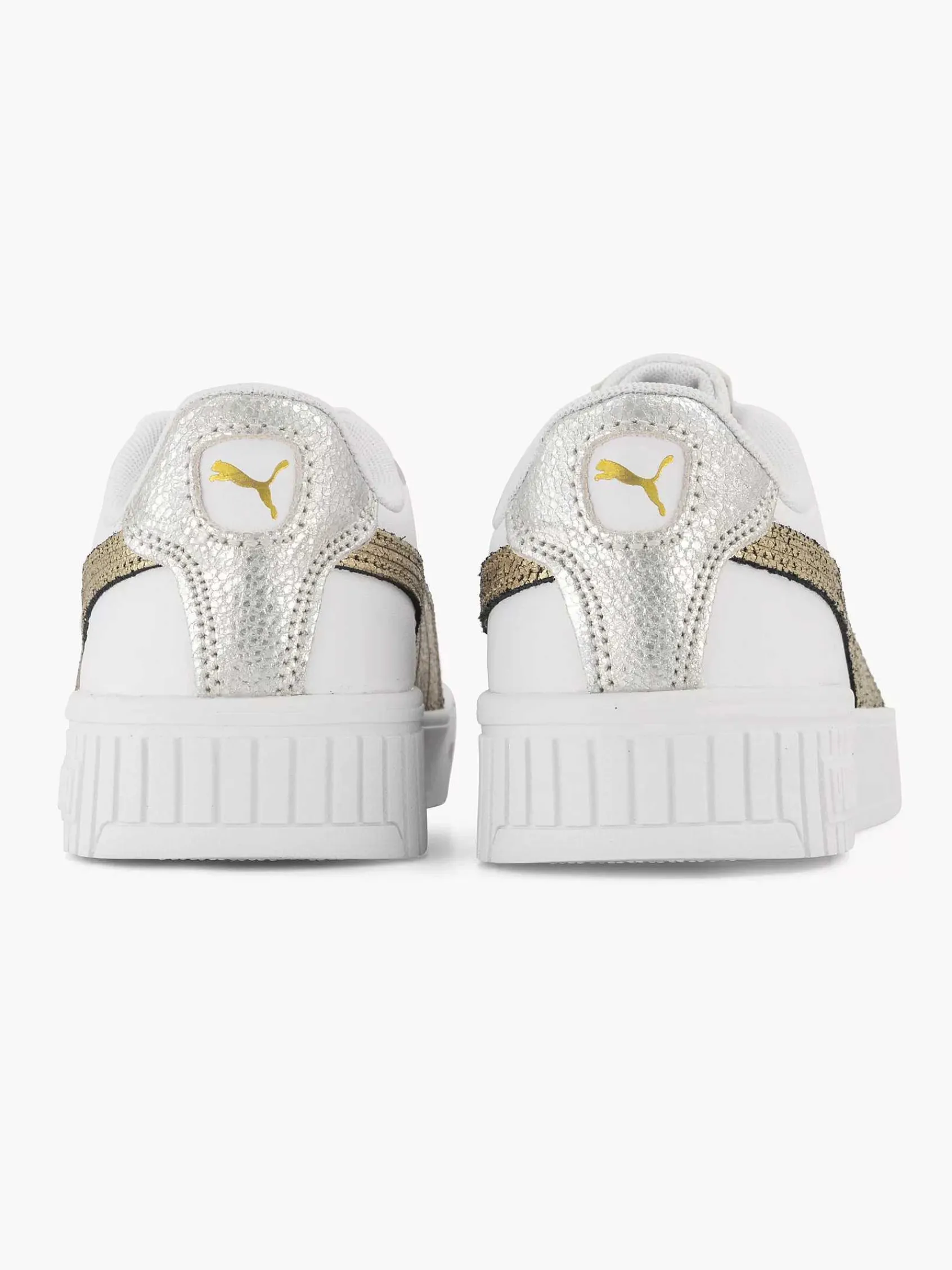 Puma Sneakers-Witte Carina 2.0 Metallic Shine