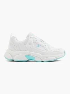 FILA Sneakers-Witte Chunky Sneaker Turqoise Zool