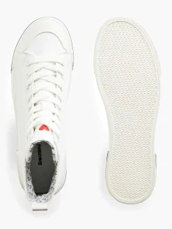 Graceland Sneakers-Witte Hoge Canvas Sneaker Hartje