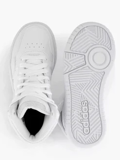 adidas Jongensschoenen-Witte Hoops Mid 3.0 K
