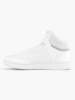 adidas Jongensschoenen-Witte Hoops Mid 3.0 K