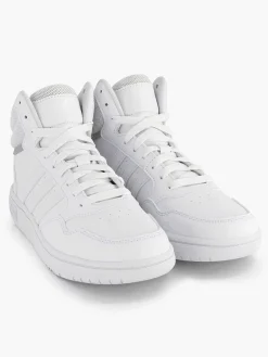 adidas Jongensschoenen-Witte Hoops Mid 3.0 K