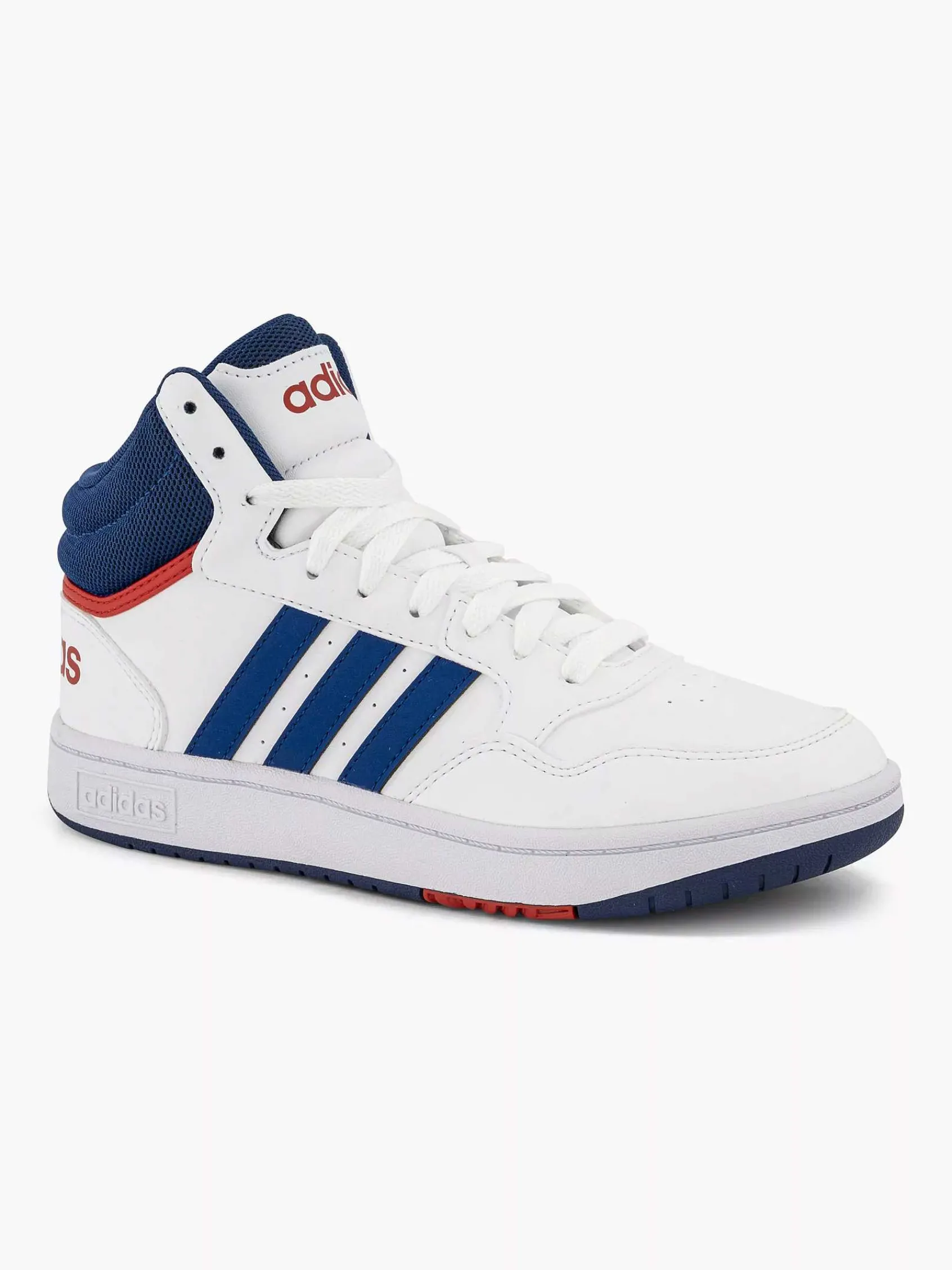 adidas Jongensschoenen-Witte Hoops Mid 3.0 K