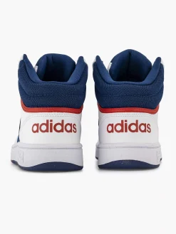 adidas Jongensschoenen-Witte Hoops Mid 3.0 K
