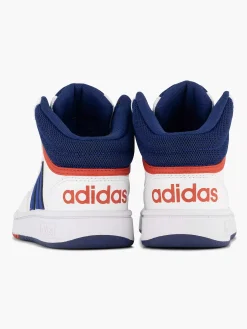 adidas Jongensschoenen-Witte Hoops Mid 3.0 K