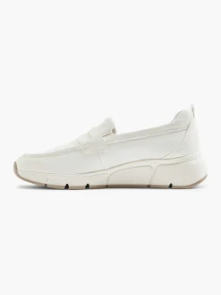 Medicus Comfort Schoenen-Witte Leren Comfort Instapper
