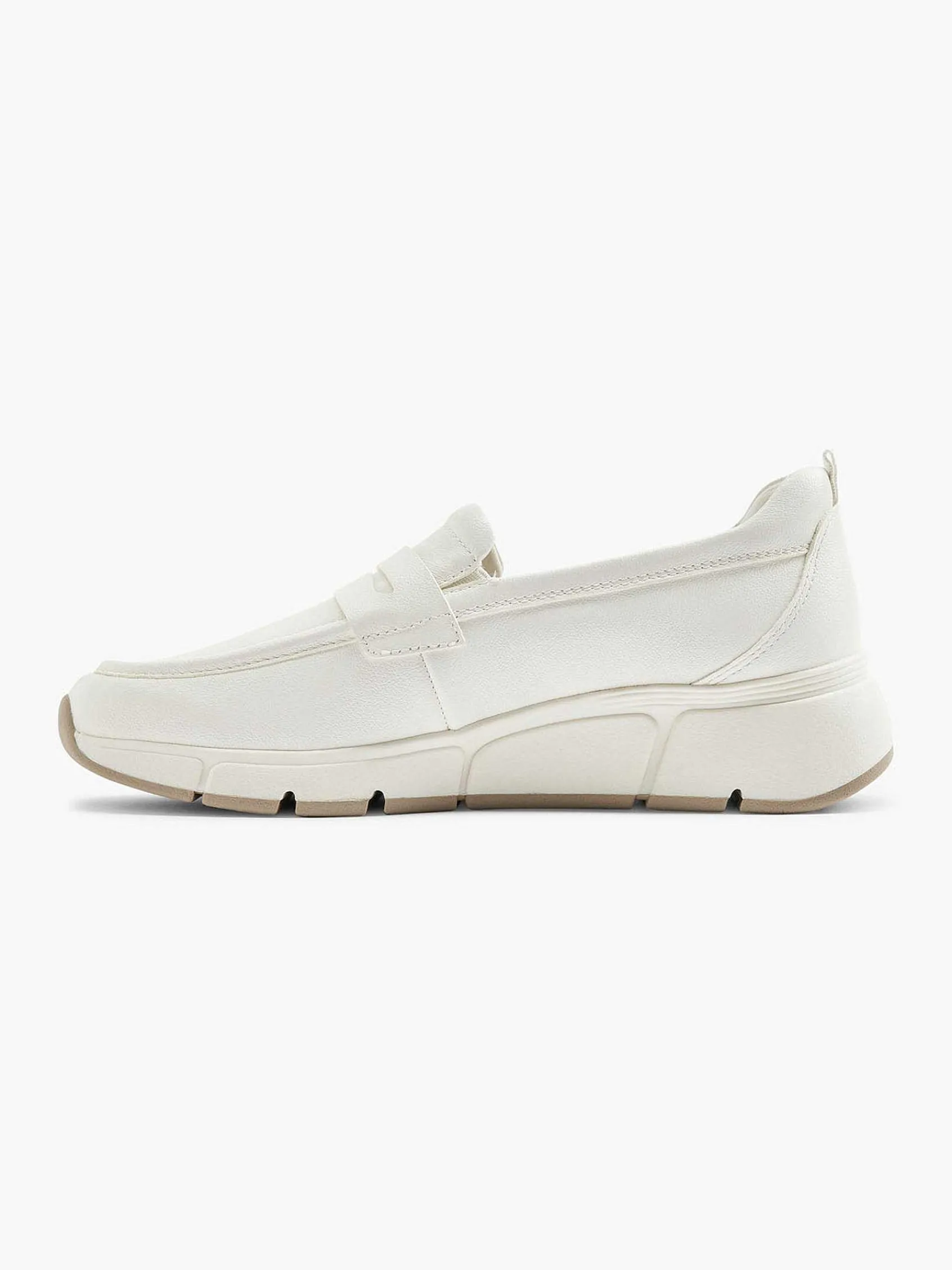 Medicus Comfort Schoenen-Witte Leren Comfort Instapper