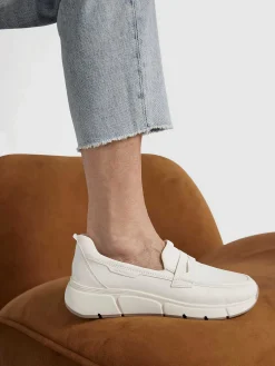 Medicus Comfort Schoenen-Witte Leren Comfort Instapper