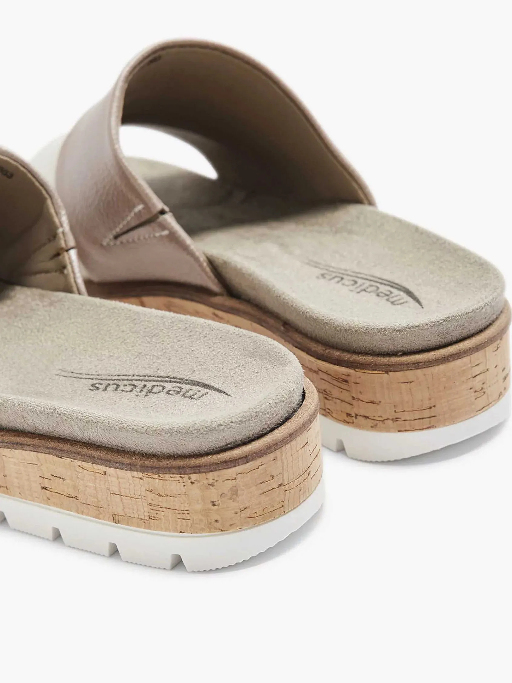Medicus Slippers-Witte Leren Comfort Slipper