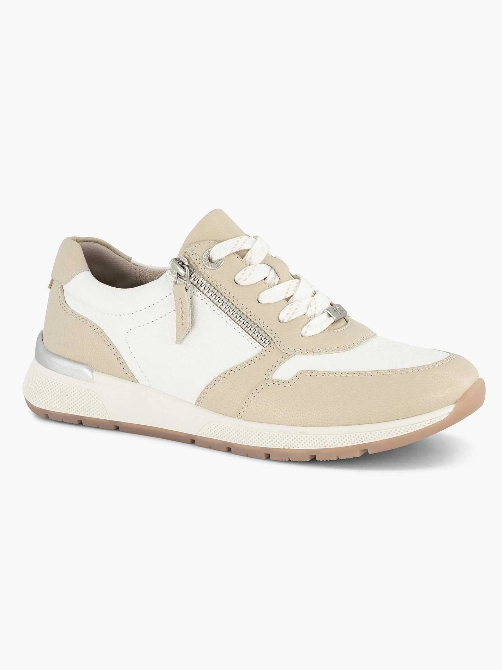 Medicus Comfort Schoenen-Witte Leren Comfort Sneaker