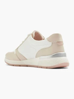 Medicus Comfort Schoenen-Witte Leren Comfort Sneaker