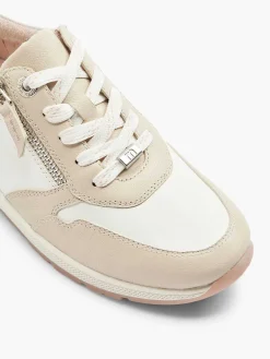 Medicus Comfort Schoenen-Witte Leren Comfort Sneaker
