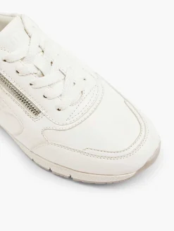 Medicus Comfort Schoenen-Witte Leren Comfort Sneaker