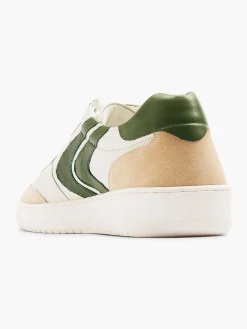 Oxmox Sneakers-Witte Leren Retro Sneaker