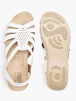 Easy Street Comfort Schoenen-Witte Leren Sandaal