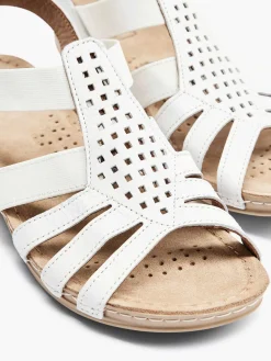 Easy Street Comfort Schoenen-Witte Leren Sandaal