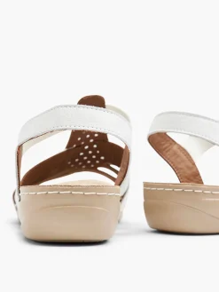 Easy Street Comfort Schoenen-Witte Leren Sandaal