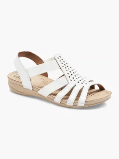 Easy Street Comfort Schoenen-Witte Leren Sandaal