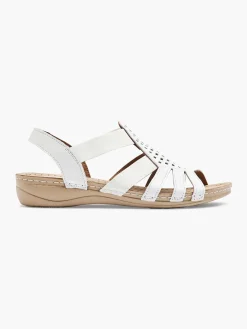 Easy Street Comfort Schoenen-Witte Leren Sandaal
