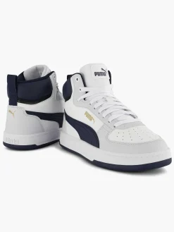 Puma Jongensschoenen-Witte Caven 2.0 Mid Jr