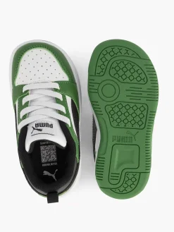 Puma Jongensschoenen-Witte Rebound V6 Lo Ac Inf