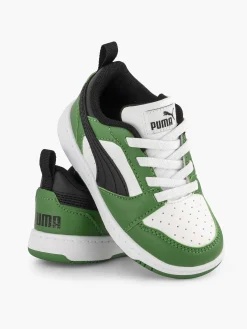 Puma Jongensschoenen-Witte Rebound V6 Lo Ac Inf