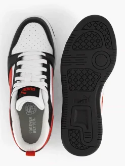 Puma Jongensschoenen-Witte Rebound V6 Lo Jr