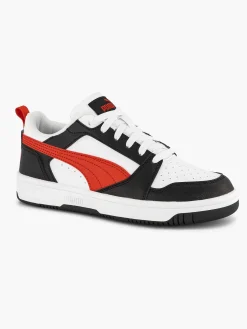 Puma Jongensschoenen-Witte Rebound V6 Lo Jr
