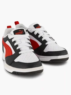 Puma Jongensschoenen-Witte Rebound V6 Lo Ps
