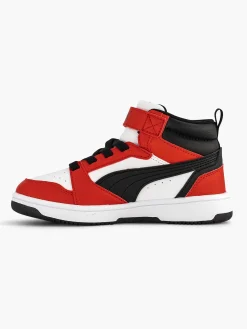 Puma Jongensschoenen-Witte Rebound V6 Mid Ac+ Ps