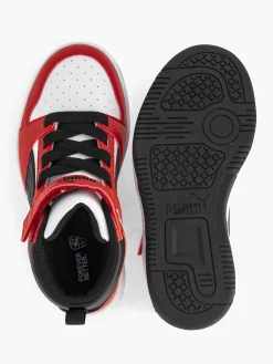 Puma Jongensschoenen-Witte Rebound V6 Mid Ac+ Ps