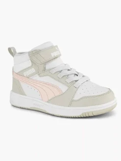 Puma Jongensschoenen-Witte Rebound V6 Mid Ac+ Ps