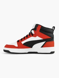 Puma Jongensschoenen-Witte Rebound V6 Mid Jr