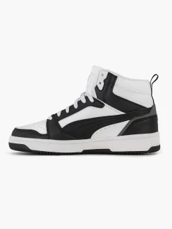 Puma Babyschoenen-Witte Rebound V6 Mid Jr