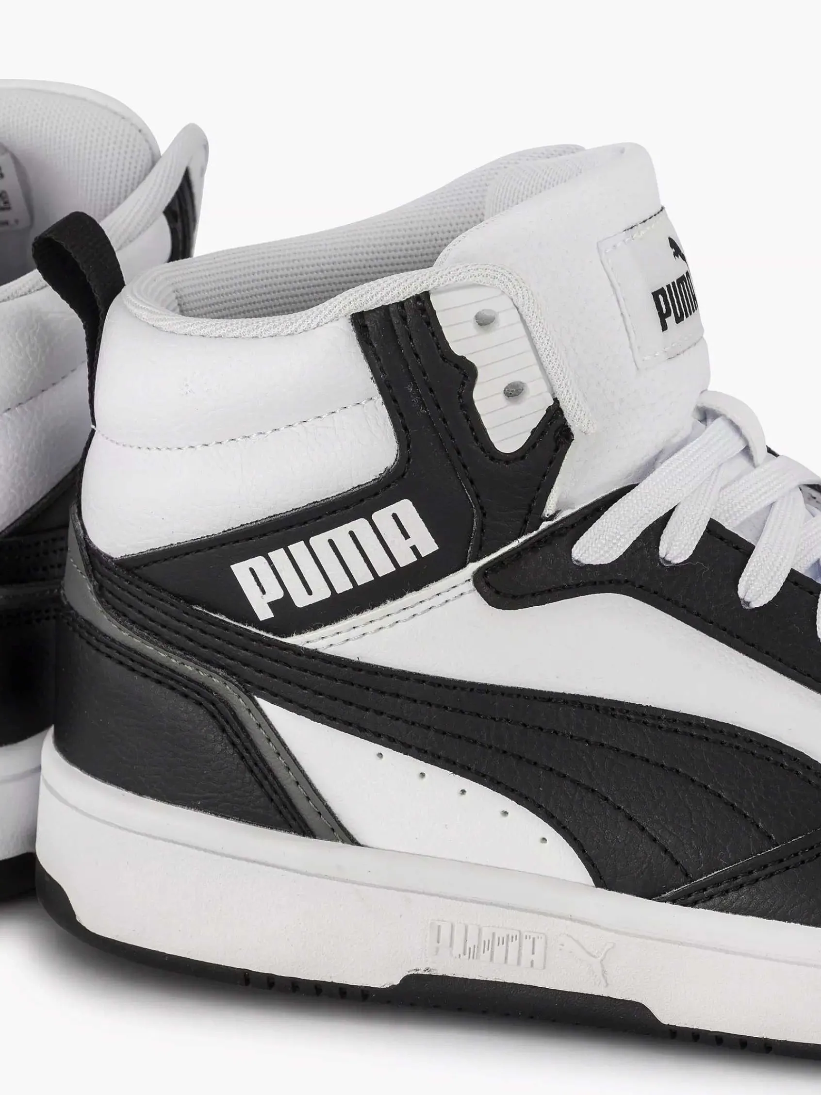 Puma Babyschoenen-Witte Rebound V6 Mid Jr