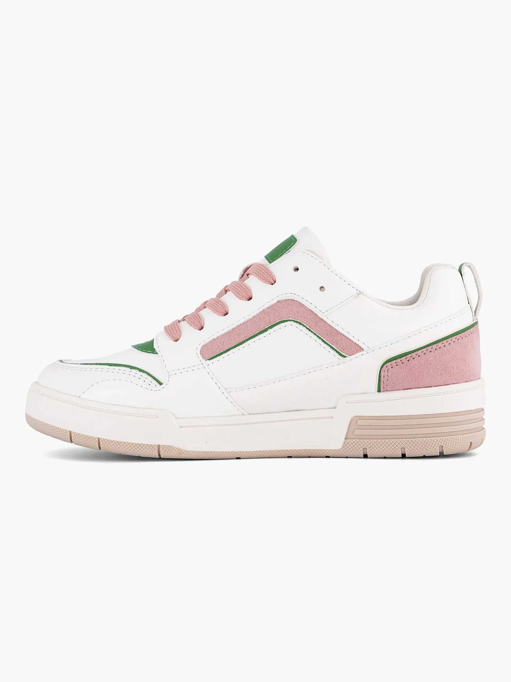 Oxmox Sneakers-Witte Retro Sneaker Roze